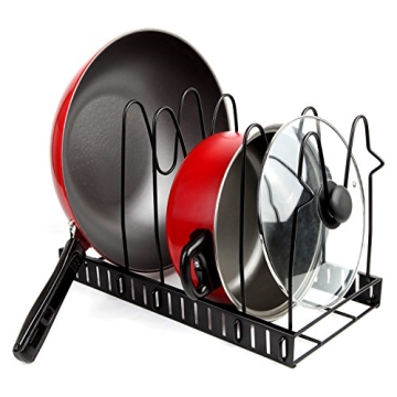 Vdomus Adjustable Pots and Pans Rack for Kitchen Storage