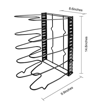 Vdomus Adjustable Pots and Pans Rack for Kitchen Storage