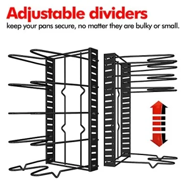 Vdomus Adjustable Pots and Pans Rack for Kitchen Storage