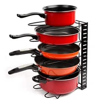 Vdomus Adjustable Pots and Pans Rack for Kitchen Storage