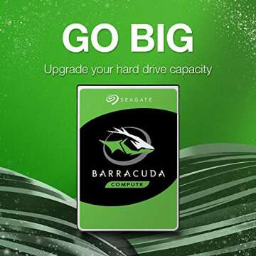 Seagate BarraCuda 1TB HDD - High-Speed Internal Storage