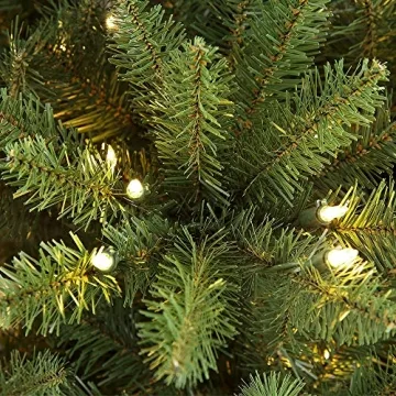 Puleo 10ft Pre-Lit Slim Fraser Fir Christmas Tree with Lights