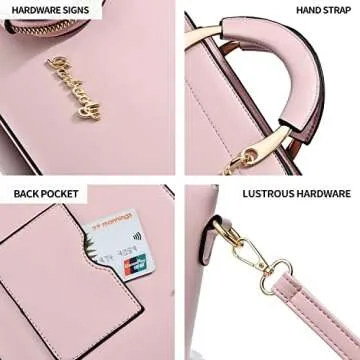 Xiaoyu Fashion Purses and Handbags for Women Ladies Crossbody Bags Top Handle Satchel Shoulder Bags Small Totes (Pink)