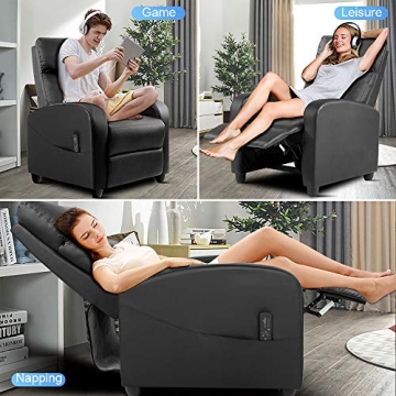 Smug Massage Recliner Chair Adjustable PU Leather Armchair
