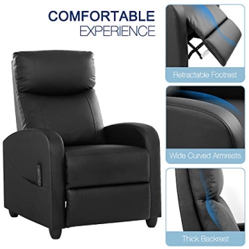 Smug Massage Recliner Chair Adjustable PU Leather Armchair
