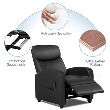 Smug Massage Recliner Chair Adjustable PU Leather Armchair