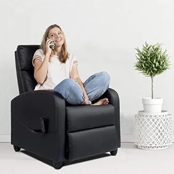 Smug Massage Recliner Chair Adjustable PU Leather Armchair