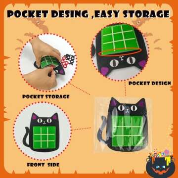 Leetous Halloween Tic Tac Toe Party Favors Games for Kids 6 Pack, Halloween Treats Non Candy Basket ...