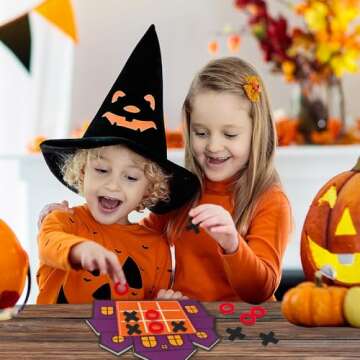 Leetous Halloween Tic Tac Toe Party Favors Games for Kids 6 Pack, Halloween Treats Non Candy Basket Goodie Bag Stuffer Fillers for Toddlers, Classroom Toys Gifts Prizes for Boys Girls