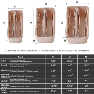 ZTUJO Purse Organizer Insert for Stylish Handbags