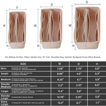 ZTUJO Purse Organizer Insert for Stylish Handbags