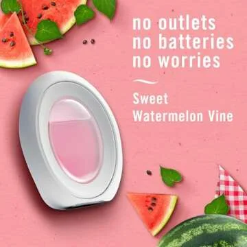 Febreze Small Spaces Air Freshener, Odor-Fighting, Plug In Alternative, for Home and Bathroom and Kitchen, Closet Air Fresheners, Sweet Watermelon Vine & Southern Lilac Mornings Scent, 4 Count