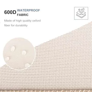 JiatuA Car Trunk Organizer, Car Organizers and Storage Collapsible Multi Compartment Container Box, Adjustable Car Accessories for SUV Sedan Truck, Standard Size, Beige