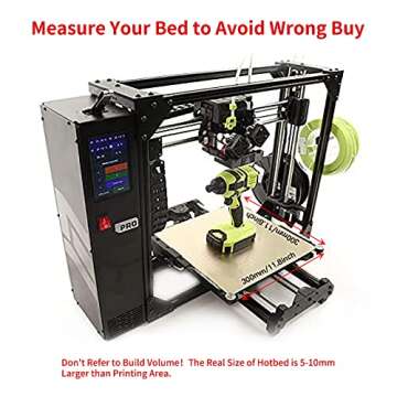 FYSETC 3D Printing Platform 300x300 Build Plate - Double Sided Textured PEI Spring Steel Sheet: Powd...