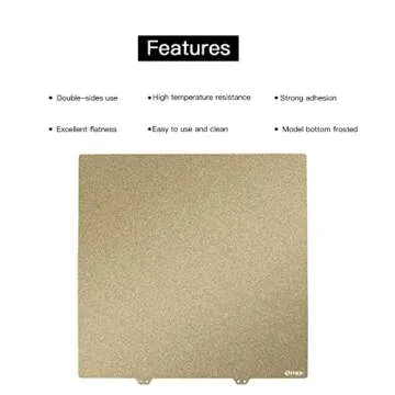 FYSETC 3D Printing Platform 300x300 Build Plate - Double Sided Textured PEI Spring Steel Sheet: Powder Coated Flexiable Texture Build Surface with Magentic Sticker Comaptible with 3D Printer TAZ 6