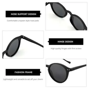 ZENOTTIC Polarized Round Sunglasses, Stylish Sunglasses for Men and Women Retro Classic, Multi-Style Selection