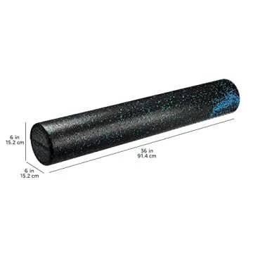 Amazon Basics High Density Foam Roller for Exercise and Recovery, 36 Inches, Blue Speckled