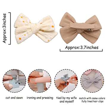 20pcs Baby Girl Hair Bows Clips Fully Lined Alligator Clips Barrettes Hair Accessories for Little Gi...