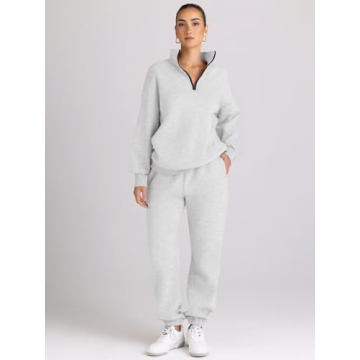 AUTOMET Women's Cozy Fall Two-Piece Sweat Set