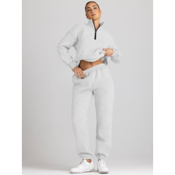 AUTOMET Women's Cozy Fall Two-Piece Sweat Set