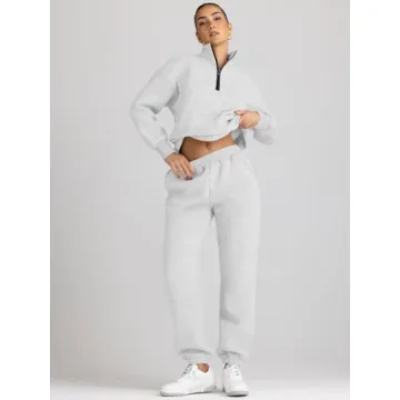 AUTOMET Women's Cozy Fall Two-Piece Sweat Set