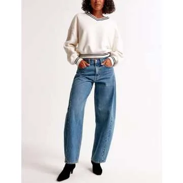 ACCPUR Oversized Fleece Sweatshirt Women V Neck Style