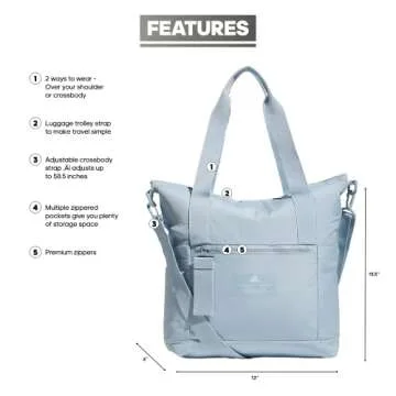 adidas All Me Tote Bag - Wonder Blue, Perfect for Gym & Travel