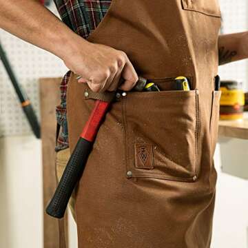 Texas Canvas Wares Durable Waxed Canvas Work Apron
