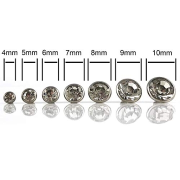 200 Sets CZ White Clear Crystal Rivets for DIY Leather Craft