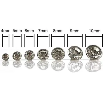 200 Sets CZ White Clear Crystal Rivets for DIY Leather Craft