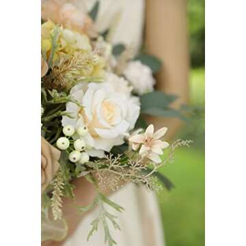 rongflower Artificial Flowers Silk Combo Set for DIY Floral Arrangements