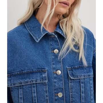 Kedera Womens Button Down Denim Shirts Casual Shirt Casual Collared Short Sleeve Western Pocket Clas...