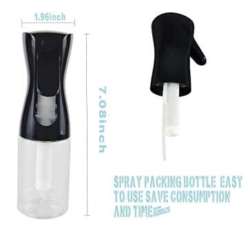 Rwotlls 4 Pack Spray Bottles Hair Spray Bottle Sprayer Ultra Fine Continuous Water Mister for Hairst...