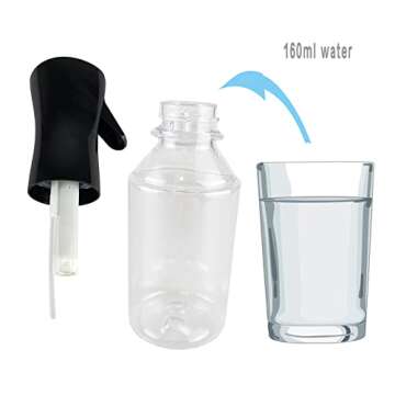 Rwotlls 4 Pack Spray Bottles Hair Spray Bottle Sprayer Ultra Fine Continuous Water Mister for Hairstyling,Gardening, Home, Pet Care & Skin Care 5.6Ounce/160ml, BlackClear