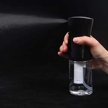 Rwotlls 4 Pack Spray Bottles Hair Spray Bottle Sprayer Ultra Fine Continuous Water Mister for Hairstyling,Gardening, Home, Pet Care & Skin Care 5.6Ounce/160ml, BlackClear