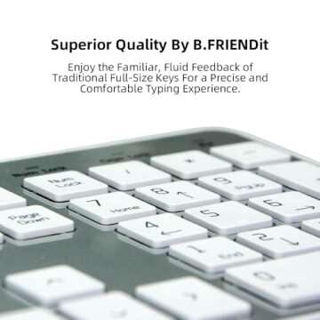 B.FRIENDit Wired USB Keyboard - Ultra-Slim & Quiet