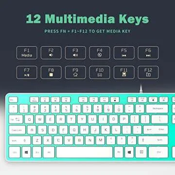 B.FRIENDit Wired USB Keyboard - Ultra-Slim & Quiet