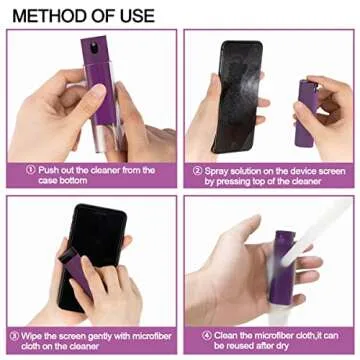 walrfid Screen Cleaner Kit for Smartphones and TVs - Purple