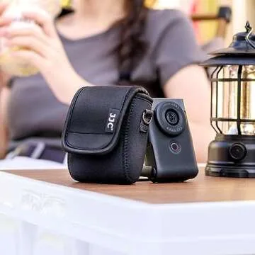 Powershot V10 Camera Case Pouch, Portable Carrying Case for Canon PowerShot V10 Camera, Canon V10 Protective Storage Belt Pouch Crossbody Bag with Shoulder Strap and Carabiner, Anti-Shock, Dust-Proof