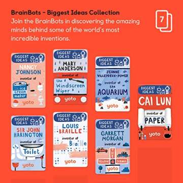 Yoto BrainBots: Biggest Ideas – 7 Audio Cards for Use with Player & Mini All-in-1 Audio Device, Ed...