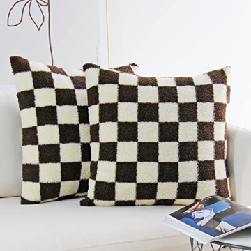 Luxury Checkerboard Decorative Pillow Covers for Couch