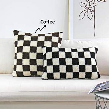 Luxury Checkerboard Decorative Pillow Covers for Couch