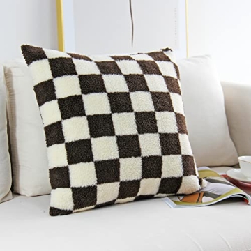 Luxury Checkerboard Decorative Pillow Covers for Couch