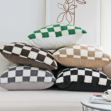 Luxury Checkerboard Decorative Pillow Covers for Couch