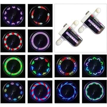 Bike Wheel Lights (2 Pack) - Waterproof LED Bicycle Spoke Lights Safety Tire Lights - Great Gift for...