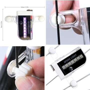 Bike Wheel Lights (2 Pack) - Waterproof LED Bicycle Spoke Lights Safety Tire Lights - Great Gift for Kids Adults - 30 Different Patterns Change - Bike Accessories - Black