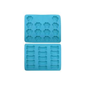 Win&Co Puppy Paws & Bones ® Silicone Baking Molds-Pan-Ice Trays Set of 2