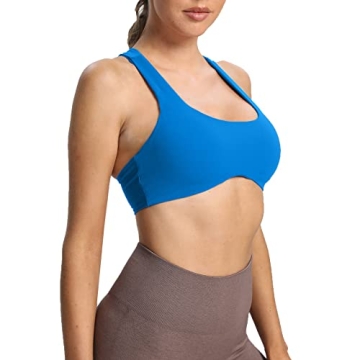 Aoxjox Women’s Padded Racerback Workout Bra - Stylish Comfort