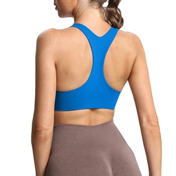 Aoxjox Women’s Padded Racerback Workout Bra - Stylish Comfort