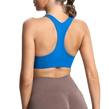 Aoxjox Women’s Padded Racerback Workout Bra - Stylish Comfort